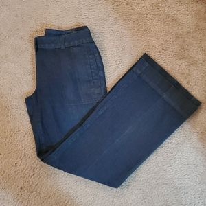 Signature Dark Denim Wide-Legged Jeans